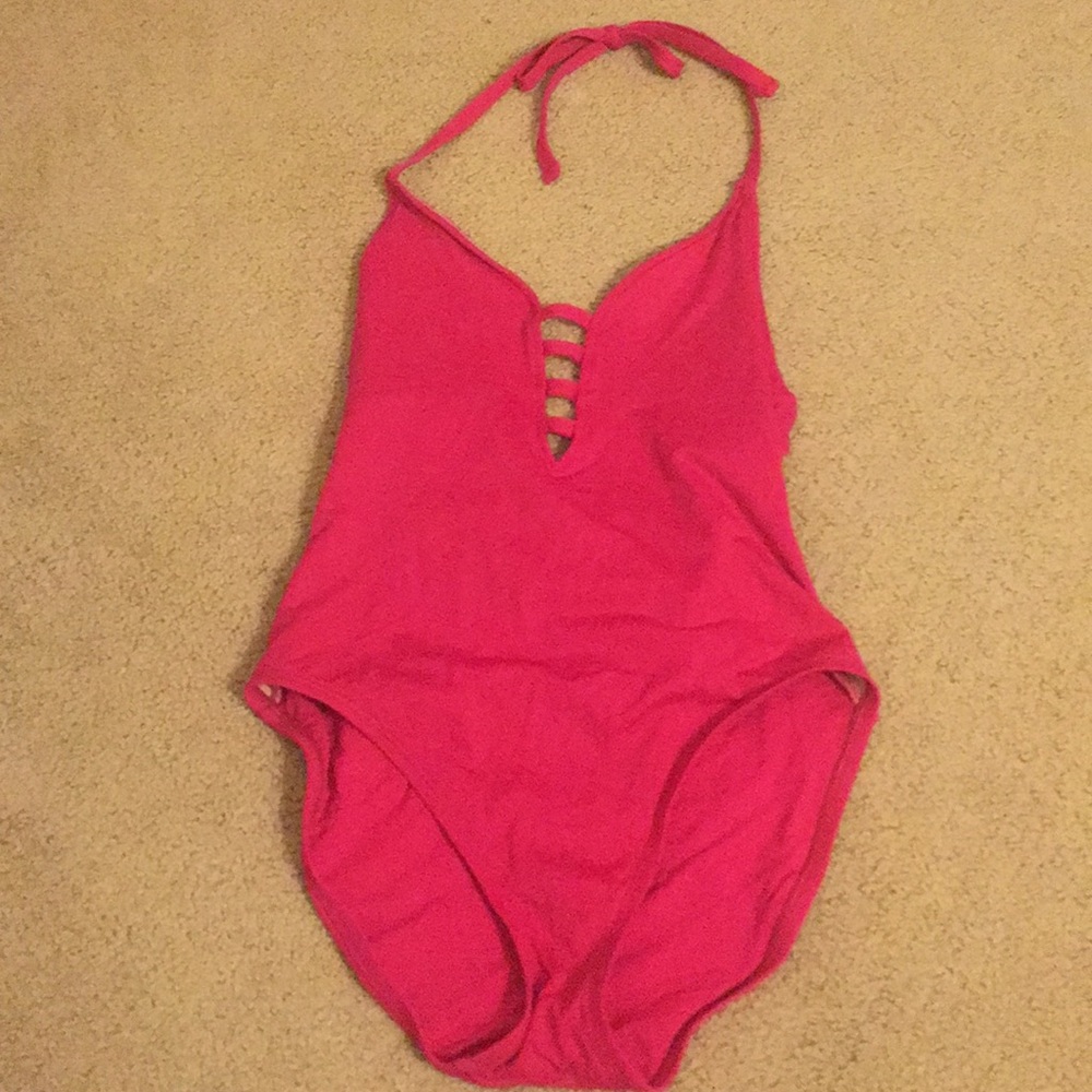 brand la blanca. open back one piece bathing suit